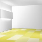 Жёлтый ламинат в интерьере комнаты