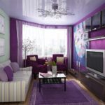 Дизайн комнаты с фиолетовым цветом