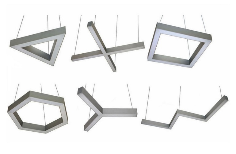 фигурные светильники из алюминиевого профиля